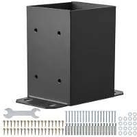 DUOKU Steun voor Paal - - QBLZ-6in-4 - Koolstofstaal - 4 Stukken - 101,6 x 101,6 mm