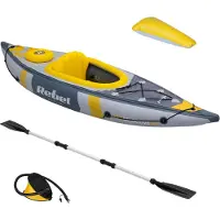 Rebel Opblaasbare kajak, opblaasbaar ponton, toeristische boot, , peddel, pomp, zitje