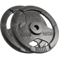 Rebel Active - Gietijzeren Halterschijven - 2x10kg - Met Handgrepen - Ø 31mm