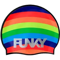 Super Merchant - Siliconen Zwemcap - Funky Rainbow - Hoogwaardige Silicoon - Comfortabel