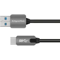 Krüger&Matz USB 3.0 - USB-C kabelis 1m