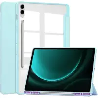 EtuiTab - ETUI SMART CLEAR - Samsung Galaxy Tab S9 FE - Niebieski - Met Penhouder