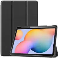 EtuiTab Samsung Galaxy Tab S6 Lite - Tablethoes - Zwart - Met Rysikhouder