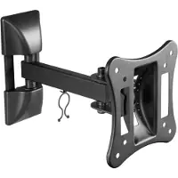 Cabletech Universele verstelbare Televisie Muurbeugel Voor Led Lcd Tv Van 13'' Tot 27'' Inch - Draaibaar en Kantelbaar - Max belastbaar gewicht 15 Kg - Perfect voor in de slaapkamer met een kleine TV