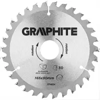GRUPA TOPEX Kreissägeblatt Graphit, 165x30 mm, 30 Zähne (57H654)