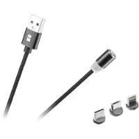 Rebel Comp Serie - Magnetische USB Kabel 3-in-1 - iPhone; USB-C; Micro USB