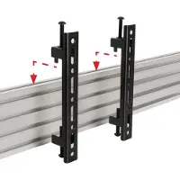 B-Tech Montageaccessoires voor flatscreen - - BT8390-VESA200F - Zwart - 70 kg - Glijbaan
