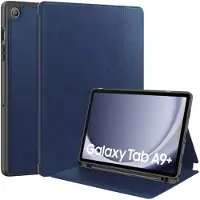 EtuiTab Samsung Galaxy Tab A9 Serie - Tablethoes - Ciemno-niebieski - Skóry - Magnetisch