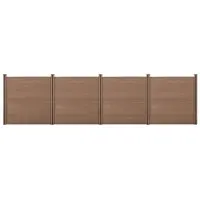Helloshop26 Schuttingzichtscherm windbreker composiethout (wpc) bruin 183 x 705 cm 03_0001447