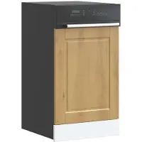 vidaXL Vaatwaspaneel Porto 45x1,5x57 cm bewerkt hout hoogglans wit