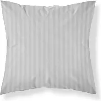Detexpol Pure Kussensloop 40x40 cm Katoen Adamaszek Gestreept Zilver