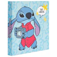 Stitch , Tropisch Fotoalbum Stitch 22 Hoezen Hard 16x16cm, Blauw