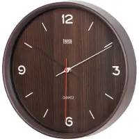 Teesa - Wandklok - 30 cm - Klassiek - Donkerbruin