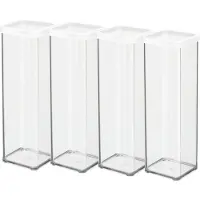 Rotho Loft voedselbewaardozen - met witte siliconenafdichtring - vierkant 2 liter - transparant