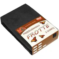 Karo Fijne Frotte Hoeslaken met Elastiek 90x200cm Zwart