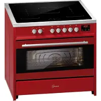 Gurari inductiekookplaat met elektrische oven E 913 R Inductiekookplaat 90 cm, Range Coocker met 5 inductiezones (2 Flex Zone) allemaal met booster