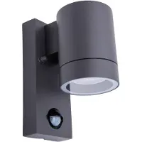Naeve Buitenwandlamp Rombe met sensor, 1-lamp, zwart, Aluminium