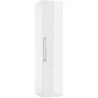 Deftrans Wandgemonteerde badkamerkolom, wit hoogglans, 125x33cm, softclose Pinia