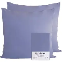 Komfortec Set van 2 Premium Jersey Kussenslopen 40x40 cm - Superzachte Kussenhoes – 100% Katoen – 150 g/m² - Lila