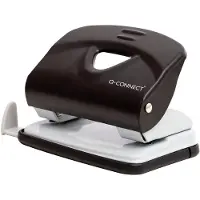 Q-CONNECT Light Duty perforator, metaal, 20 blad, zwart