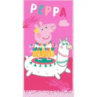 Carbotex strandlaken Peppa Pig junior 70 x 140 cm katoen rood