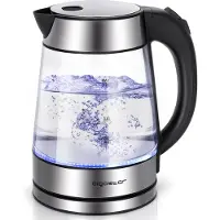 Aigostar Chubby 30lcz- Glazen Waterkoker Met Led - Zwart
