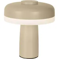Näve LED-tafellamp Pilu, dimbaar, crème / amber, Woon-/ Eetkamer, metaal, Modern, LED tafellamp