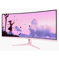 AROZZI Nova 34" Gaming Monitor - Curved - UWQHD VA - 165Hz - Roze