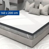 CozySense Topper Matras 140x200 - 8 cm Verkoelend Topmatras - Gel Infused Traagschuim - CertiPUR-US - Wasbare Hoes - Zachte Hardheid