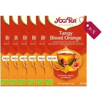 Yogi tea Tangy Blood Orange - Biologische Kruidenthee met Hibiscus, Citrus en Zoethout voor een Fruitige en Verkwikkende Smaak - Tray van 6 Stuks
