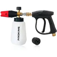 PROKING Snow Foam Cannon & Short trigger gun - Karcher K-Serie Compatibel - K2, K3, K4, K6, K7 - Auto Schuim Sproeier - Hoogwaardige Foam Gun voor Diepe Reiniging