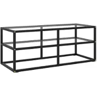 vidaXL Tv-meubel met gehard glas 100x40x40 cm zwart