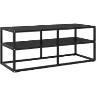 vidaXL Tv-meubel met zwart glas 100x40x40 cm zwart