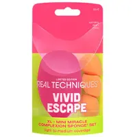 Real Techniques Xl+Mini Mcs Vivid Set Make-up spons 1 x 4 st