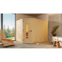 Weka Element-sauna VARBERG, 4 personen, OS 9.0, afmetingen: lengte x breedte x diepte x hoogte: 244 x 197 x 199 cm
