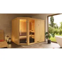 Weka Element-sauna VARBERG 4 GTF, afmetingen: 7,5 x B x D x H = 244 x 197 x 199