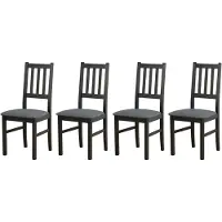 LeafDesign ESSZIMMERSTUHL - Set van 4 stoelen, model Bos 4, kleur zwart, stijl hygge, artikelnummer 96