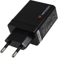 Verbatim CHR-30EU1 USB-oplader 30 W 3x USB-A, 1x USB-C USB PD, QC 3.0, USB PD 3.0 Zwart Thuis USB Power Delivery (USB-PD)