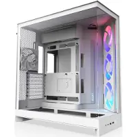 NZXT PC-behuizing H9 Flow RGB 2025 mid-tower Wit met zij- en voorpaneel van gehard glas
