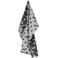 HEMA Takkie theedoek 65x65cm katoen stippen (zwart)