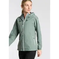 CMP - Women's Jacket Fix Hood with Pack Pocket - Regenjas 46, olijfgroen