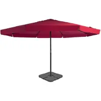 vidaXL Parasol met draagbare voet rood