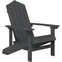 vidaXL Adirondack tuinstoelen, 2 stuks, HDPE, antraciet