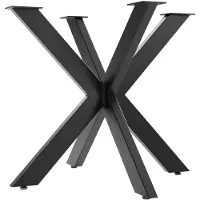 Sotech Tafelonderstel SPIDER / Zware stalen tafelpoten in zwart / Eenvoudige montage / Tafellopers voor doe-het-zelf projecten Eettafels 710 x 850 x 850 mm