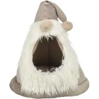 Trixie xmas tent kabouter velvet look beige
