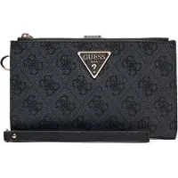GUESS Portemonnee 'LAUREL II SLG DBL ZIP ORGNZR' grijs / zwart