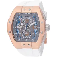 Invicta Racing 48028 Heren Horloge - Quartz Uurwerk - Roestvrij Staal met grijze Wijzerplaat - 47mm