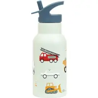 A Little Lovely Company - Stainless steel drinking bottle - Vehicles - 7.3 x 20 x 7.3 cm