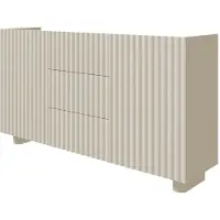 Selsey Ladekast Cassidy drie lades twee deurs | mdf beige 144x84x38.8 cm ladekasten | NADUVI