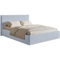 Selsey Bedframe Esmay chenille 160 x 200 cm | chenille blauw 171x97x217 cm bed frames | NADUVI
